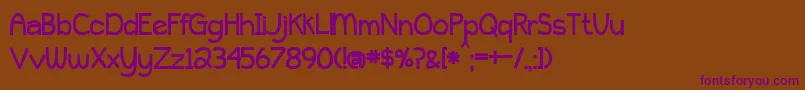 BmdPeytonJenniferBold Font – Purple Fonts on Brown Background