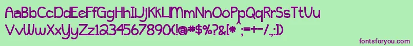BmdPeytonJenniferBold Font – Purple Fonts on Green Background