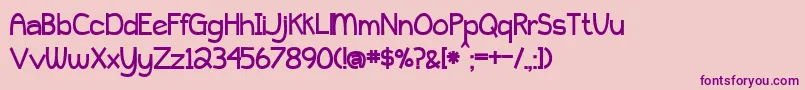 BmdPeytonJenniferBold Font – Purple Fonts on Pink Background