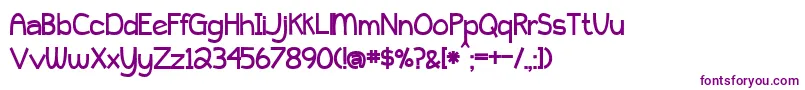 BmdPeytonJenniferBold Font – Purple Fonts on White Background