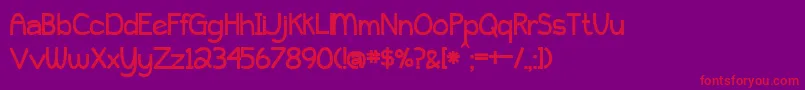 BmdPeytonJenniferBold Font – Red Fonts on Purple Background