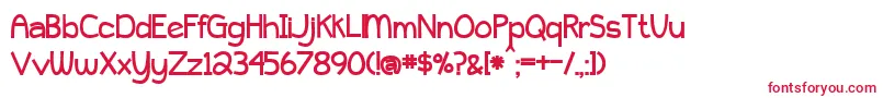 BmdPeytonJenniferBold Font – Red Fonts on White Background