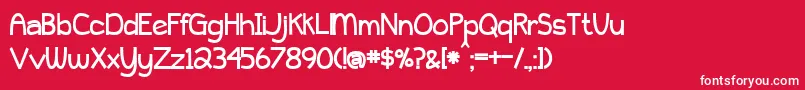 BmdPeytonJenniferBold Font – White Fonts on Red Background