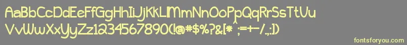 BmdPeytonJenniferBold Font – Yellow Fonts on Gray Background