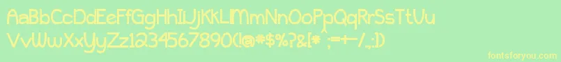BmdPeytonJenniferBold Font – Yellow Fonts on Green Background