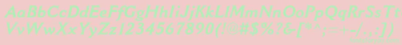 CantoriamtstdBolditalic Font – Green Fonts on Pink Background