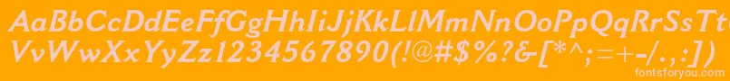 CantoriamtstdBolditalic Font – Pink Fonts on Orange Background