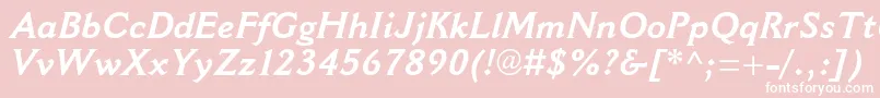 CantoriamtstdBolditalic Font – White Fonts on Pink Background
