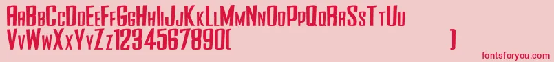 SideWinderSrb Font – Red Fonts on Pink Background