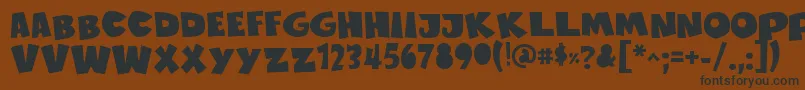 SustainableAmazonIi Font – Black Fonts on Brown Background