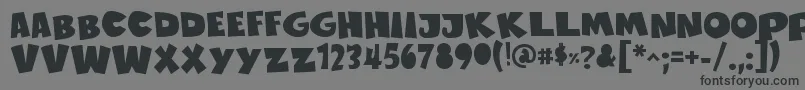 Шрифт SustainableAmazonIi – чёрные шрифты на сером фоне