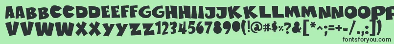 SustainableAmazonIi Font – Black Fonts on Green Background