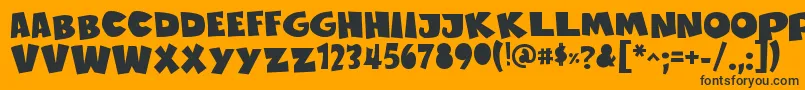 SustainableAmazonIi Font – Black Fonts on Orange Background