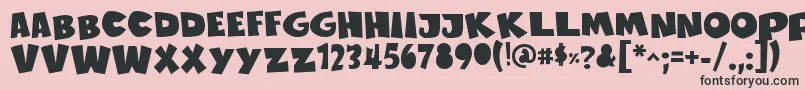 SustainableAmazonIi Font – Black Fonts on Pink Background