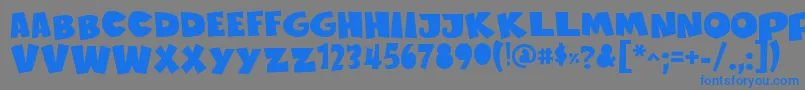 SustainableAmazonIi Font – Blue Fonts on Gray Background