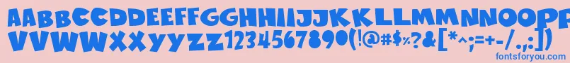 SustainableAmazonIi Font – Blue Fonts on Pink Background