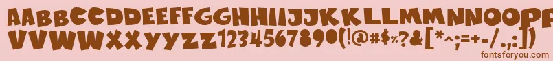 SustainableAmazonIi Font – Brown Fonts on Pink Background