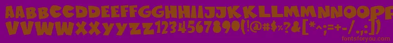 SustainableAmazonIi Font – Brown Fonts on Purple Background