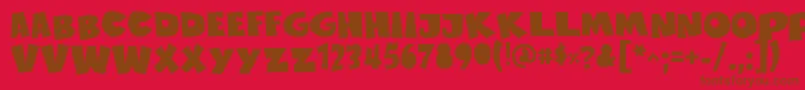 SustainableAmazonIi Font – Brown Fonts on Red Background