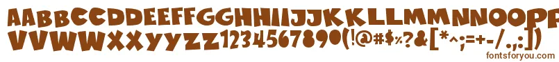 Шрифт SustainableAmazonIi – коричневые шрифты на белом фоне
