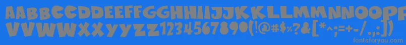 SustainableAmazonIi Font – Gray Fonts on Blue Background