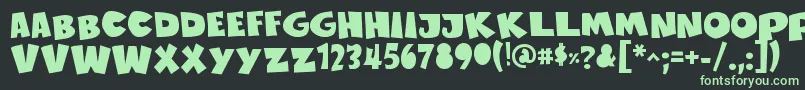 SustainableAmazonIi Font – Green Fonts on Black Background