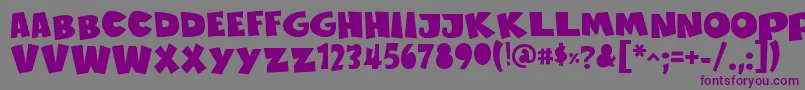 Шрифт SustainableAmazonIi – фиолетовые шрифты на сером фоне