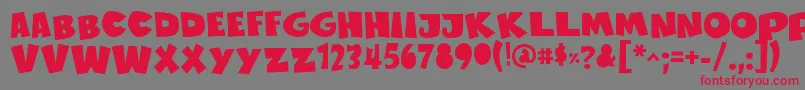 SustainableAmazonIi Font – Red Fonts on Gray Background