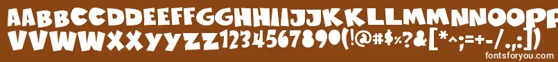 SustainableAmazonIi Font – White Fonts on Brown Background