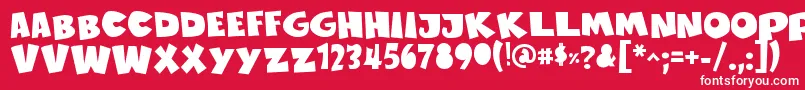 SustainableAmazonIi Font – White Fonts on Red Background