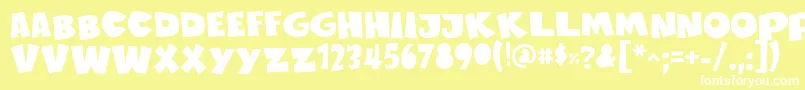 SustainableAmazonIi Font – White Fonts on Yellow Background