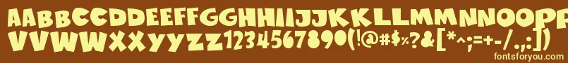 SustainableAmazonIi Font – Yellow Fonts on Brown Background