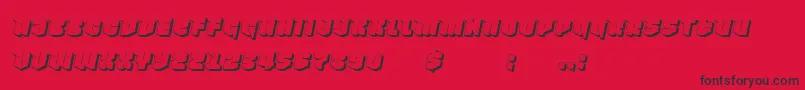 NowyGeroy4fShadowItalic Font – Black Fonts on Red Background