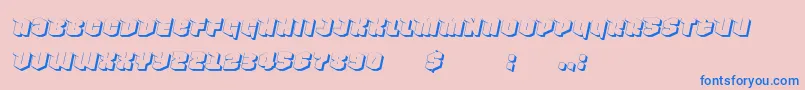 NowyGeroy4fShadowItalic Font – Blue Fonts on Pink Background