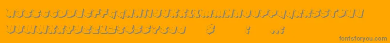 NowyGeroy4fShadowItalic Font – Gray Fonts on Orange Background