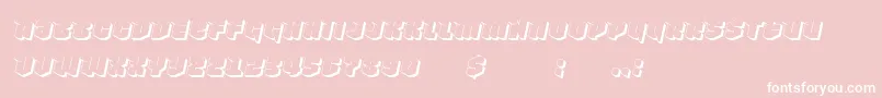 NowyGeroy4fShadowItalic Font – White Fonts on Pink Background