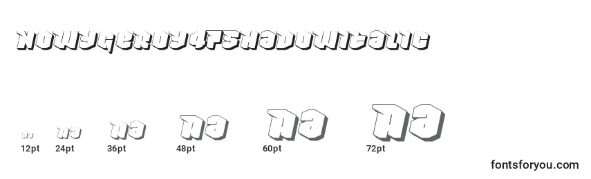 NowyGeroy4fShadowItalic Font Sizes