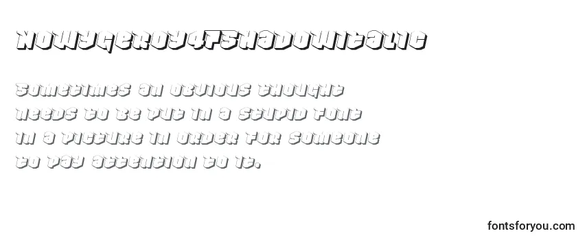 Schriftart NowyGeroy4fShadowItalic