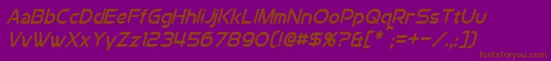 ChromiaCondensedItalic Font – Brown Fonts on Purple Background