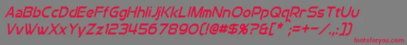 ChromiaCondensedItalic Font – Red Fonts on Gray Background