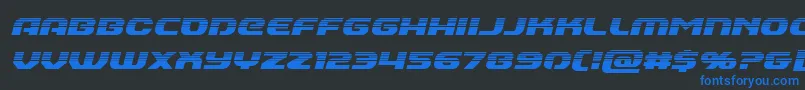 Annapolishalfital Font – Blue Fonts on Black Background