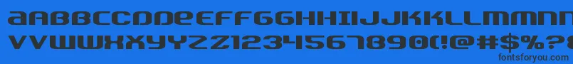 Teamamericastraight Font – Black Fonts on Blue Background