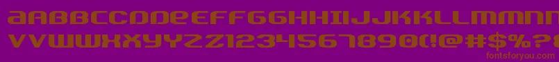 Teamamericastraight Font – Brown Fonts on Purple Background