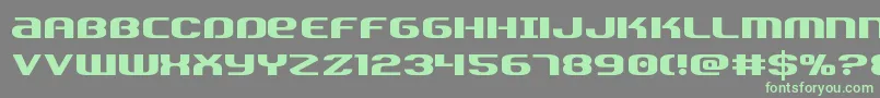 Teamamericastraight Font – Green Fonts on Gray Background