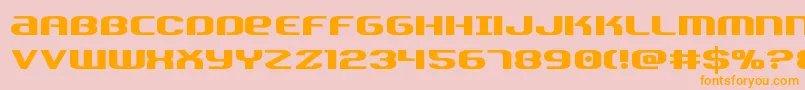 Teamamericastraight Font – Orange Fonts on Pink Background