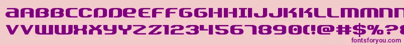Teamamericastraight Font – Purple Fonts on Pink Background
