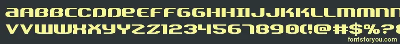 Teamamericastraight Font – Yellow Fonts on Black Background