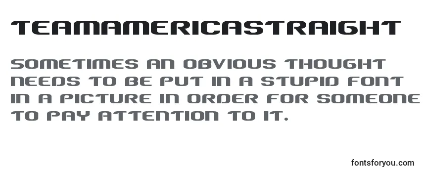 Review of the Teamamericastraight Font