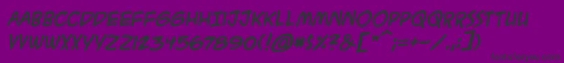 AcmesecretagentbbBoldital Font – Black Fonts on Purple Background