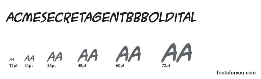 Размеры шрифта AcmesecretagentbbBoldital (85513)